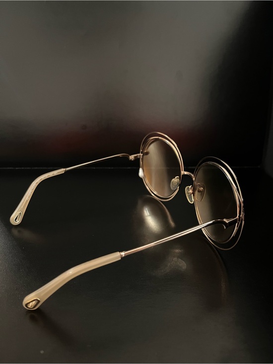 Chloé Carlina Pearl Rose Gold Round Sunglasses, One Size main image 11